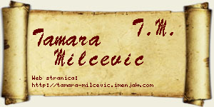 Tamara Milčević vizit kartica